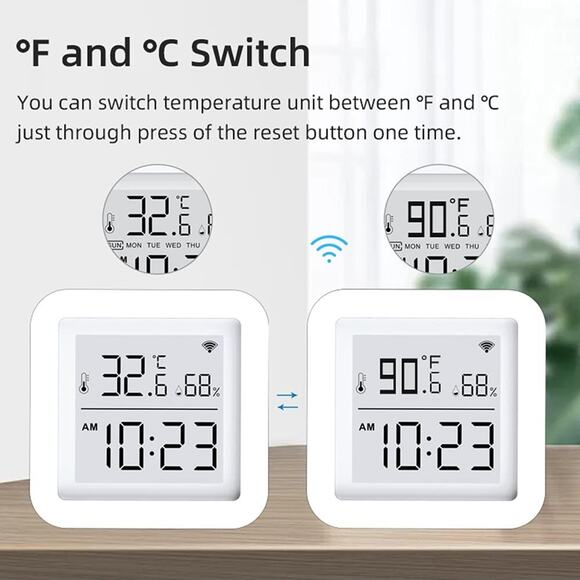 WiFi Temperature Humidity Monitor,Wireless Digital Temperature Humidity Monitor - Picture 2 of 3